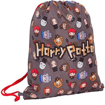 Harry Potter Chibi Tas met trekkoord voor kinderen, gymtas voor kinderen, zwemtas voor kleuterschool, Grijs/Rood, Tas met trekkoord Harry Potter Chibi Tas met trekkoord voor kinderen, gymtas voor kinderen, zwemtas voor kleuterschool, Grijs/Rood, Tas met trekkoord