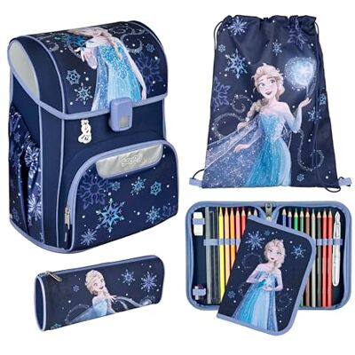 Scooli EasyStart schooltasset, ergonomische schooltas voor basisschool, meerdelige set, Bevroren ca. 36,5x29,5x29 cm Scooli EasyStart schooltasset, ergonomische schooltas voor basisschool, meerdelige set, Bevroren ca. 36,5x29,5x29 cm