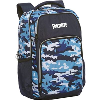 Fortnite Panini Zaino Organizzato Uniseks kindertas, Blauw, informeel Fortnite Panini Zaino Organizzato Uniseks kindertas, Blauw, informeel