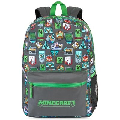 Get Trend Minecraft schoolrugzak, Minecraft groen/zwart, Eén maat, Dagrugzak Get Trend Minecraft schoolrugzak, Minecraft groen/zwart, Eén maat, Dagrugzak