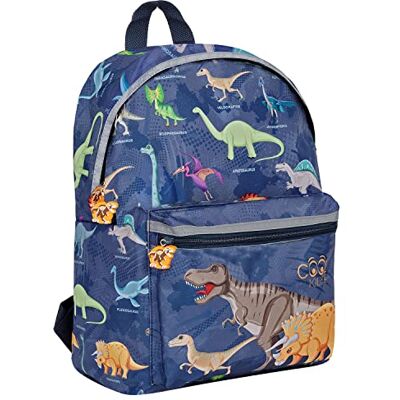 PERLETTI Rugzak voor kinderen, piraten, dinosaurus, basisschool, kleuterschool, reistas voor jongens met voorvak, reflecterende details, schooltas, verstelbare bandjes, 38 x 26 x 16 cm (dinosaurus) PERLETTI Rugzak voor kinderen, piraten, dinosaurus, basisschool, kleuterschool, reistas voor jongens met voorvak, reflecterende details, schooltas, verstelbare bandjes, 38 x 26 x 16 cm (dinosaurus)