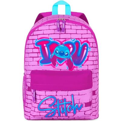 Disney Stitch Kinderrugzak, schooltas voor meisjes, Roze Disney Stitch Kinderrugzak, schooltas voor meisjes, Roze