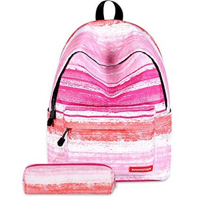 FANDARE Unisex Casual Dagrugzak Rugzakken Galaxy School Tas voor Meisjes Middelbare School Tieners Knapzak Vrouwen Reizen Laptop Rugzak College Boekentas met Potlood Case Pouch Waterdicht Polyester, roze, L FANDARE Unisex Casual Dagrugzak Rugzakken Galaxy School Tas voor Meisjes Middelbare School Tieners Knapzak Vrouwen Reizen Laptop Rugzak College Boekentas met Potlood Case Pouch Waterdicht Polyester, roze, L