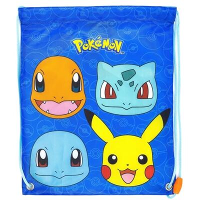 Stor Pokémon Kinderrugzak met trekkoord, stoffen tas met handgrepen voor snack en lunch, duurzaam textiel, 30 x 25 cm, ideaal voor school, kleuterschool Stor Pokémon Kinderrugzak met trekkoord, stoffen tas met handgrepen voor snack en lunch, duurzaam textiel, 30 x 25 cm, ideaal voor school, kleuterschool