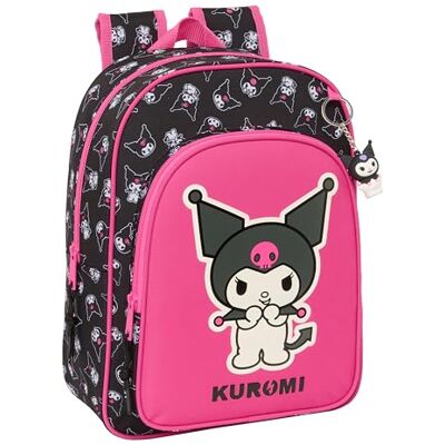 safta KUROMI Schoolrugzak voor kinderen, comfortabel en veelzijdig, kwaliteit en sterkte, 26 x 11 x 34 cm, zwart/fuchsia, M, casual safta KUROMI Schoolrugzak voor kinderen, comfortabel en veelzijdig, kwaliteit en sterkte, 26 x 11 x 34 cm, zwart/fuchsia, M, casual