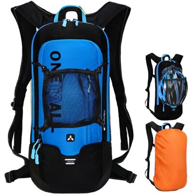 LOCAL LION Uniseks waterdichte polyester drinkrugzak voor fietsen, buitenactiviteiten, reizen 6 liter, blauw LOCAL LION Uniseks waterdichte polyester drinkrugzak voor fietsen, buitenactiviteiten, reizen 6 liter, blauw