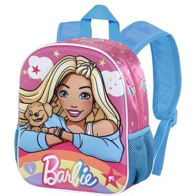 KARACTERMANIA Barbie Rainbow 3D-rugzak, klein, roze, 26 x 31 cm, inhoud 8,5 l, roze, één maat, 3D-rugzak, kleine regenboog, Roze, Rugzak 3D Petit Rainbow KARACTERMANIA Barbie Rainbow 3D-rugzak, klein, roze, 26 x 31 cm, inhoud 8,5 l, roze, één maat, 3D-rugzak, kleine regenboog, Roze, Rugzak 3D Petit Rainbow
