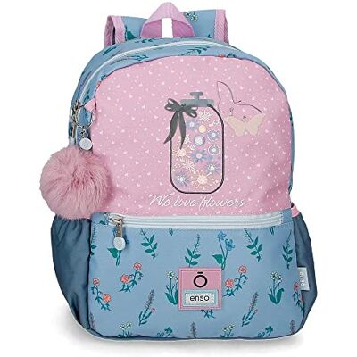 Enso We Love Flowers kleuterschoolrugzak, aanpasbaar, roze, 25 x 32 x 12 cm, polyester, 9,6 l, roze, aanpasbare kleuterschoolrugzak, Roze, Verstelbare rugzak voor kleuterschool Enso We Love Flowers kleuterschoolrugzak, aanpasbaar, roze, 25 x 32 x 12 cm, polyester, 9,6 l, roze, aanpasbare kleuterschoolrugzak, Roze, Verstelbare rugzak voor kleuterschool