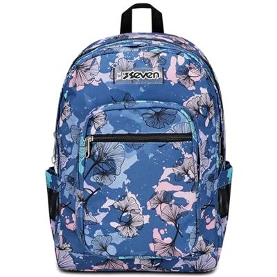 Seven Freethink schoolrugzak, paars blauw, meisjes, rugzak met dubbel vak met USB-houder, computer- of tabletvak en flessenhouder, middelgrote en bovenste rugzak, meisjes,, Aubergine Seven Freethink schoolrugzak, paars blauw, meisjes, rugzak met dubbel vak met USB-houder, computer- of tabletvak en flessenhouder, middelgrote en bovenste rugzak, meisjes,, Aubergine