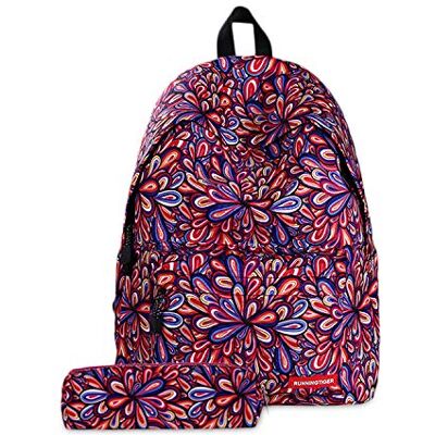 FANDARE Unisex Casual Dagrugzak Rugzakken Galaxy School Tas voor Meisjes Middelbare School Tieners Knapzak Vrouwen Reizen Laptop Rugzak College Boekentas met Potlood Case Pouch Waterdicht Polyester, Bloem, L FANDARE Unisex Casual Dagrugzak Rugzakken Galaxy School Tas voor Meisjes Middelbare School Tieners Knapzak Vrouwen Reizen Laptop Rugzak College Boekentas met Potlood Case Pouch Waterdicht Polyester, Bloem, L