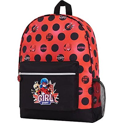 Miraculous Ladybug kinder-rugtas, meisjes rugtassen voor school, lichtgewicht rugtas voor reizen, sport, leuke meisjesgeschenken, Zwart/Rood, Eén maat, Zwart/Rood, one size Miraculous Ladybug kinder-rugtas, meisjes rugtassen voor school, lichtgewicht rugtas voor reizen, sport, leuke meisjesgeschenken, Zwart/Rood, Eén maat, Zwart/Rood, one size