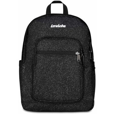 Invicta Jelek Schoolrugzak, zwart, dubbel vak met pc-vak en drinkfleszak, 34 l, middelbare en hogere school, rugzak meisjes, zwart, Taglia Unica, zwart, eenheidsmaat Invicta Jelek Schoolrugzak, zwart, dubbel vak met pc-vak en drinkfleszak, 34 l, middelbare en hogere school, rugzak meisjes, zwart, Taglia Unica, zwart, eenheidsmaat