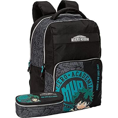 school My Hero Academia rugzak rond Anime + georganiseerd pennenetui pennenhouder + mini zaklamp en sleutelhanger kubus school My Hero Academia rugzak rond Anime + georganiseerd pennenetui pennenhouder + mini zaklamp en sleutelhanger kubus