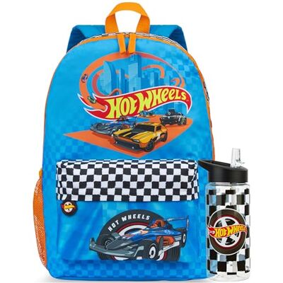 Get Trend Hot Wheels Disney Cars Toy Story kinderrugzak en drinkfles 500 ml school sport vrije tijd cadeau voor jongens, Multi Hot Wheels, 2-delige rugzakset Get Trend Hot Wheels Disney Cars Toy Story kinderrugzak en drinkfles 500 ml school sport vrije tijd cadeau voor jongens, Multi Hot Wheels, 2-delige rugzakset