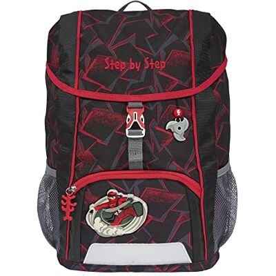 Step by Step Kinderrugzakset met ergonomisch zitkussen met afneembare borstband voor kleuterschool, kleuterschool en vrije tijd, 13 liter, Ninja Yuma, zwart/rood Step by Step Kinderrugzakset met ergonomisch zitkussen met afneembare borstband voor kleuterschool, kleuterschool en vrije tijd, 13 liter, Ninja Yuma, zwart/rood