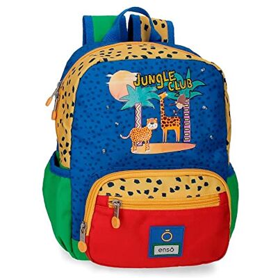 Enso Jungle Club kleine rugzak kleurrijk 23 x 28 x 10 cm polyester 6,44 liter meerkleurig kleine rugzak, Meerkleurig, kleine rugzak Enso Jungle Club kleine rugzak kleurrijk 23 x 28 x 10 cm polyester 6,44 liter meerkleurig kleine rugzak, Meerkleurig, kleine rugzak