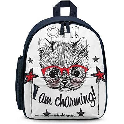 LafalPer Mini Daypacks voor meisjes en jongens, kleine schoolrugzak, kinderrugzak, Chinees festival, Kleur: zwart/bruin,, Bleu LafalPer Mini Daypacks voor meisjes en jongens, kleine schoolrugzak, kinderrugzak, Chinees festival, Kleur: zwart/bruin,, Bleu
