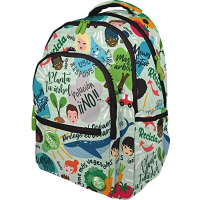 Grafoplás 37502215 schoolrugzak Collection Revolution Green, gevoerd laptopvak voor trolley 33 x 46 x 22,5 cm, Roomy, groen, 33 x 46 x 22,5 cm, milieuvriendelijk, Groen, 33x46x22,5cm, Milieu: Grafoplás 37502215 schoolrugzak Collection Revolution Green, gevoerd laptopvak voor trolley 33 x 46 x 22,5 cm, Roomy, groen, 33 x 46 x 22,5 cm, milieuvriendelijk, Groen, 33x46x22,5cm, Milieu:
