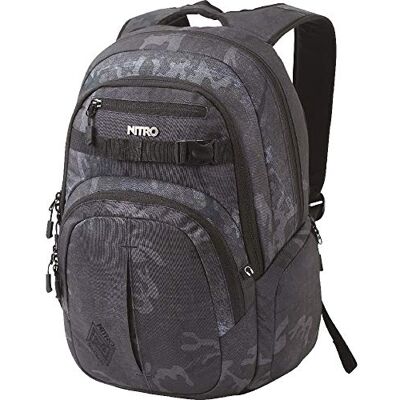 NITRO Chase Schoolrugzak met organizer en laptopvak 17 inch, 35 l, gesmeed camouflage, 35 l, rugzak NITRO Chase Schoolrugzak met organizer en laptopvak 17 inch, 35 l, gesmeed camouflage, 35 l, rugzak