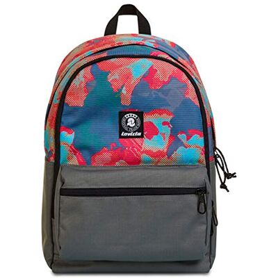 Invicta Seven Blow-up Rugzak voor school en vrije tijd, uniseks, voor kinderen en jongeren, 1 stuk, Meerkleurig, cm. 45, Amerikaans Invicta Seven Blow-up Rugzak voor school en vrije tijd, uniseks, voor kinderen en jongeren, 1 stuk, Meerkleurig, cm. 45, Amerikaans
