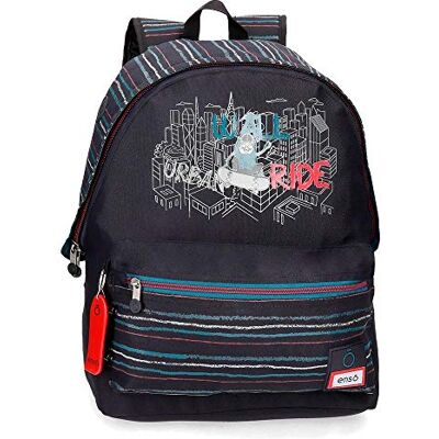 Enso schooltas, zwart., 32x44x17 cms, Verstelbare pc-rugzak Enso schooltas, zwart., 32x44x17 cms, Verstelbare pc-rugzak