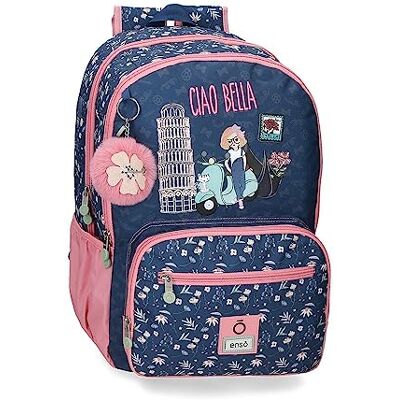 Enso Ciao Bella Sacs à dos multicolores en polyester pour enfants, bleu, standard size, Sac à dos Enso Ciao Bella Sacs à dos multicolores en polyester pour enfants, bleu, standard size, Sac à dos