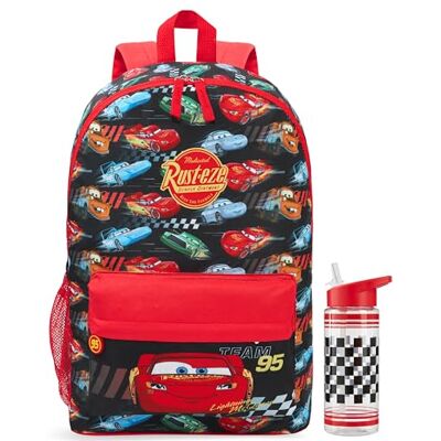 Get Trend Hot Wheels Disney Cars Toy Story kinderrugzak en drinkfles 500 ml school sport vrije tijd cadeau voor jongens, Multi Cars, Set van 2 rugzakken Get Trend Hot Wheels Disney Cars Toy Story kinderrugzak en drinkfles 500 ml school sport vrije tijd cadeau voor jongens, Multi Cars, Set van 2 rugzakken