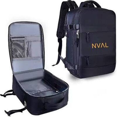 NUAL NVAL Uniseks reisrugzak, wandelrugzak, waterdichte sportrugzak, school- en werktas, laptoptas, rugzak met USB-oplaadpoort, zwart., L NUAL NVAL Uniseks reisrugzak, wandelrugzak, waterdichte sportrugzak, school- en werktas, laptoptas, rugzak met USB-oplaadpoort, zwart., L