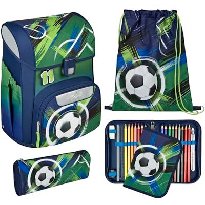 Scooli EasyStart schooltasset, ergonomische schooltas voor basisschool, meerdelige set, Voetbalkampioen ca. 36,5x29,5x29 cm Scooli EasyStart schooltasset, ergonomische schooltas voor basisschool, meerdelige set, Voetbalkampioen ca. 36,5x29,5x29 cm