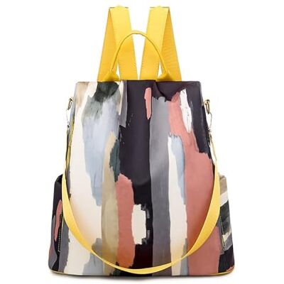 volumoon Anti-diefstal rugzak 2-in-1 voor dames, waterdichte nylon rugzak, grote capaciteit, casual rugzak, reisrugzak voor vrouwen en meisjes, Citroengras, Eén maat volumoon Anti-diefstal rugzak 2-in-1 voor dames, waterdichte nylon rugzak, grote capaciteit, casual rugzak, reisrugzak voor vrouwen en meisjes, Citroengras, Eén maat