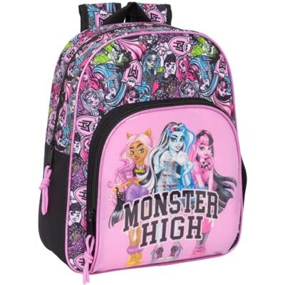 safta Monster High Drama Kinderrugzak, ideaal voor kinderen van verschillende leeftijden, comfortabel en veelzijdig, kwaliteit en stevigheid, 28 x 10 x 34 cm, meerkleurig, M, casual, Meerkleurig, safta Monster High Drama Kinderrugzak, ideaal voor kinderen van verschillende leeftijden, comfortabel en veelzijdig, kwaliteit en stevigheid, 28 x 10 x 34 cm, meerkleurig, M, casual, Meerkleurig,
