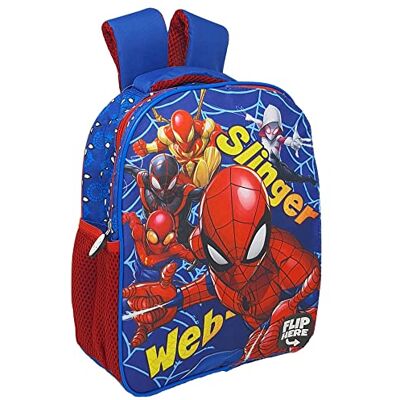 CARTOON Rugzak voor kleuterschool, Disney, Marvel, tas, school, vrije tijd, wandelen, zee, 28 x 22 x 10 cm, meerkleurig, Spiderman (verwisselbare klep), jong CARTOON Rugzak voor kleuterschool, Disney, Marvel, tas, school, vrije tijd, wandelen, zee, 28 x 22 x 10 cm, meerkleurig, Spiderman (verwisselbare klep), jong