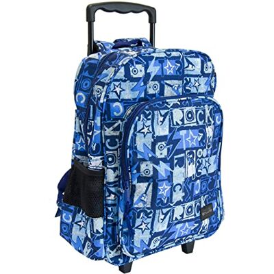 OFITURIA Schoolrugzak voor kinderen met compacte trolley met afneembare handgreep, bestaande uit voorvak en groot vak met ritssluiting, ideaal als school- en reisrugzak, Rock Star, L, casual, Rock Star, L, casual OFITURIA Schoolrugzak voor kinderen met compacte trolley met afneembare handgreep, bestaande uit voorvak en groot vak met ritssluiting, ideaal als school- en reisrugzak, Rock Star, L, casual, Rock Star, L, casual