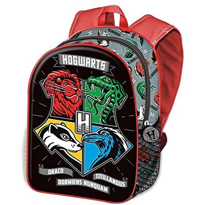 Harry Potter 3D-rugzak, kleine 3D-rugzak, klein, donker schild, uniseks, kinderen (1 stuk), zwart., Eén maat, Kleine 3D Dark Shield rugzak Harry Potter 3D-rugzak, kleine 3D-rugzak, klein, donker schild, uniseks, kinderen (1 stuk), zwart., Eén maat, Kleine 3D Dark Shield rugzak