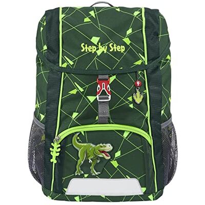 Step by Step Kinderrugzakset met zitkussen, ergonomische mini-rijen met afneembare borstband voor kleuterschool, kleuterschool, vrije tijd, 13 l, Dino Night Tyro groen Step by Step Kinderrugzakset met zitkussen, ergonomische mini-rijen met afneembare borstband voor kleuterschool, kleuterschool, vrije tijd, 13 l, Dino Night Tyro groen