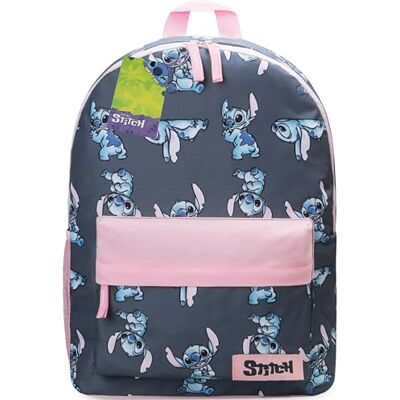 Disney Stitch Kinderrugzak, schooltas voor meisjes, Blauw/Roze Disney Stitch Kinderrugzak, schooltas voor meisjes, Blauw/Roze
