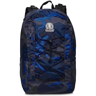 Invicta Omkeerbare rugzak jongenstas, Blauw, school Invicta Omkeerbare rugzak jongenstas, Blauw, school