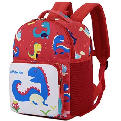 Chruikar Kinderen, anti-verliesrugzak, bedrukt, dinosaurus, reizen, wandelen, boodschappentas, cadeau voor verjaardag, licht, cartoon-design, schattig, babyschooltas, Rood A, L, kinderbagage Chruikar Kinderen, anti-verliesrugzak, bedrukt, dinosaurus, reizen, wandelen, boodschappentas, cadeau voor verjaardag, licht, cartoon-design, schattig, babyschooltas, Rood A, L, kinderbagage