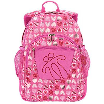 Totto MA04ECO029 Kinderrugzak, Roze hartjesprint, 44 cm, kinderrugzak Totto MA04ECO029 Kinderrugzak, Roze hartjesprint, 44 cm, kinderrugzak