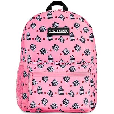 Minecraft Kinderrugzak Schooltas Jongen Gamer, Roze Minecraft Kinderrugzak Schooltas Jongen Gamer, Roze