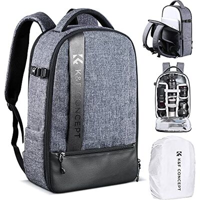 K&F CONCEPT K & F Concept camera rugzak camera rugzak grijs, wit, Grijs K&F CONCEPT K & F Concept camera rugzak camera rugzak grijs, wit, Grijs