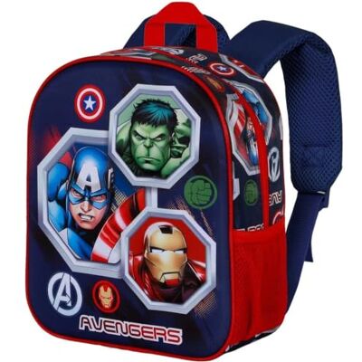 CARTOON 3D-rugzak voor kinderen, 31 cm, met zijvak, Avengers, Casual CARTOON 3D-rugzak voor kinderen, 31 cm, met zijvak, Avengers, Casual