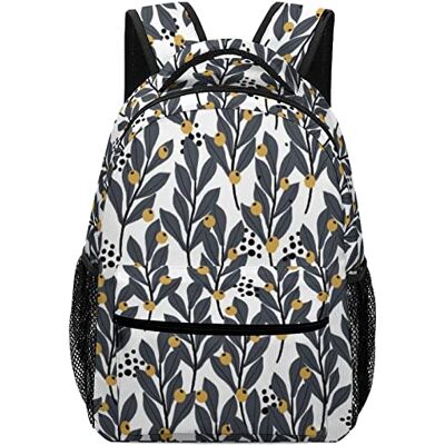 LafalPer Schooltas Schooltas Fashion Print Kinderen Schooltas Casual Dagrugzak Bloemen Wit Oranje, Kleur: zwart/bruin, LafalPer Schooltas Schooltas Fashion Print Kinderen Schooltas Casual Dagrugzak Bloemen Wit Oranje, Kleur: zwart/bruin,
