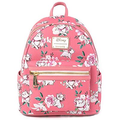 Loungefly Disney WDBK1287 rugzak, bloemenpatroon, roze, medium, modern, Roze, Modern Loungefly Disney WDBK1287 rugzak, bloemenpatroon, roze, medium, modern, Roze, Modern