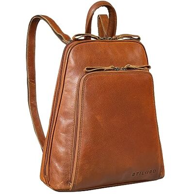 STILORD 'Martha' Rugzak van leer voor dames, vintage, elegante en moderne dagrugzak voor stad, uitstapjes, winkelen en werk, anti-diefstalrugzak van echt leer, kleur: Texas bruin STILORD 'Martha' Rugzak van leer voor dames, vintage, elegante en moderne dagrugzak voor stad, uitstapjes, winkelen en werk, anti-diefstalrugzak van echt leer, kleur: Texas bruin