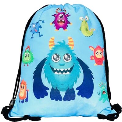HECKBO jongens jongens gymtas Monster motief machinewasbaar 40 x 32 cm voor kleuterschool, kleuterschool, reizen, sport, school rugzak, tas, speelgoedtas, sporttas, gymplaats HECKBO jongens jongens gymtas Monster motief machinewasbaar 40 x 32 cm voor kleuterschool, kleuterschool, reizen, sport, school rugzak, tas, speelgoedtas, sporttas, gymplaats