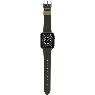 Otterbox All Day armband voor Apple Watch 44/45/46 mm, reservearmband van duurzame zachte siliconen voor Apple Watch, bruin/rood Otterbox All Day armband voor Apple Watch 44/45/46 mm, reservearmband van duurzame zachte siliconen voor Apple Watch, bruin/rood