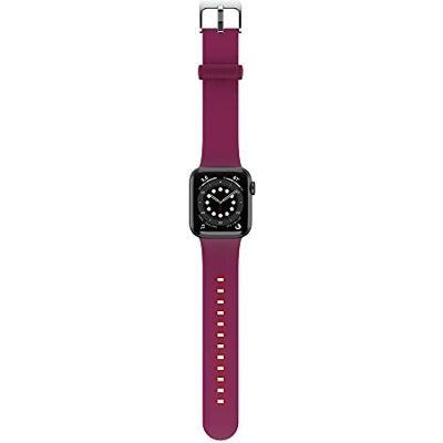 Otterbox All Day armband voor Apple Watch Series 9/8/7/6/SE 2e gen/SE 1e gen/5/4/3-38 mm/40 mm/41 mm, reservearmband van duurzame zachte siliconen, voor Apple Watch, roze/rood Otterbox All Day armband voor Apple Watch Series 9/8/7/6/SE 2e gen/SE 1e gen/5/4/3-38 mm/40 mm/41 mm, reservearmband van duurzame zachte siliconen, voor Apple Watch, roze/rood