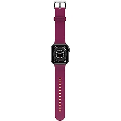 Otterbox All Day armband voor Apple Watch Series 9/8/7/6/SE 2e gen/SE 1e gen/5/4/3-42 mm/44 mm/45 mm, reservearmband van duurzame zachte siliconen, voor Apple Watch, roze/rood Otterbox All Day armband voor Apple Watch Series 9/8/7/6/SE 2e gen/SE 1e gen/5/4/3-42 mm/44 mm/45 mm, reservearmband van duurzame zachte siliconen, voor Apple Watch, roze/rood