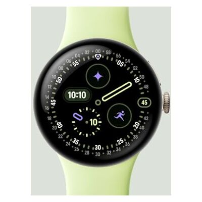 Google Pixel Watch 4 (41 mm) Android smartwatch met gebogen display, volledige gezondheids- en fitnesstracker en Gemini-hulp Champagne goudkleurige aluminium behuizing Actieve armband Google Pixel Watch 4 (41 mm) Android smartwatch met gebogen display, volledige gezondheids- en fitnesstracker en Gemini-hulp Champagne goudkleurige aluminium behuizing Actieve armband